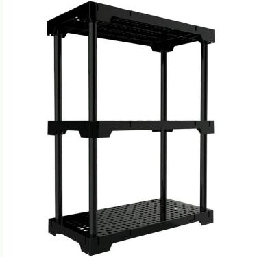 Imagem de Estante Plástica Poly com 3 Prateleiras Preto 70x35x86cm - 10111138000 - I`M IN HOME