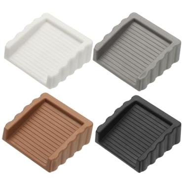 Imagem de PATIKIL Pacote com 4 batentes de porta bidirecionais, batentes de porta de cubo pequeno de 2,5 cm para parte inferior da porta em oficinas de escritório em casa, carpete, azulejo de concreto, rolhas