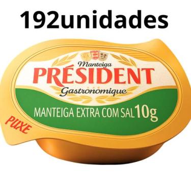Imagem de Manteiga Blíster Extra Com Sal Président 10G 192 Unidades