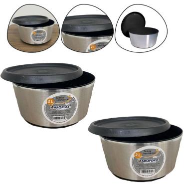 Imagem de Kit 2 Pote Organizador Multiuso Hermético 2 Litros Bpa Free