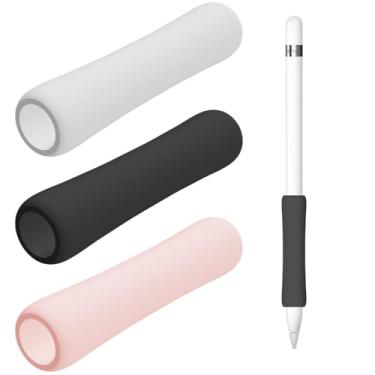 Imagem de Pacote com 3 capas protetoras ergonômicas de silicone para Apple Pencil 2ª geração e iPad Pro 11'' 12,9'' 2021/2020/2018 Kits de acessórios Stylus