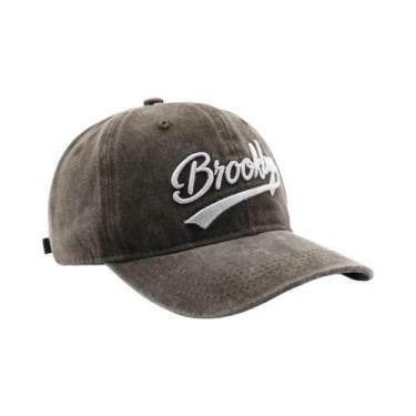 Imagem de Boné De Beisebol Retro Vintage De Algodão Unissex Bordado, Chapéu Casu