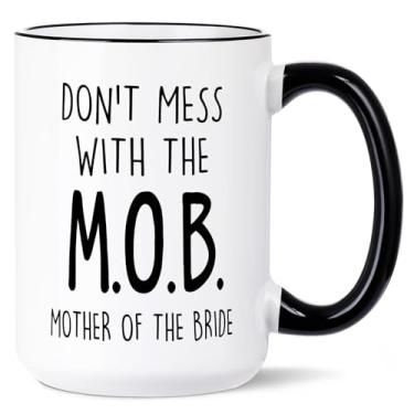 Imagem de Aurahouse Caneca de presentes Mother of the Bride, presentes engraçados para mãe da noiva da filha noiva amiga irmã noivo, para minha mãe no dia do meu casamento, presente de casamento para mãe, não