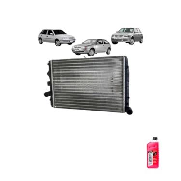 Imagem de Kit Radiador VW Gol 97 1.0 8/16V G3/G4 S/AR + Aditivo DNK Rosa Antirrust
