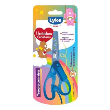 Imagem de Tesoura Escolar Ursinhos Carinhosos LYKE - 13CM (Azul)