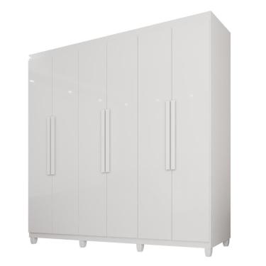 Imagem de Guarda-roupa Casal 100% Mdf 6 Portas E 4 Gavetas Espanha