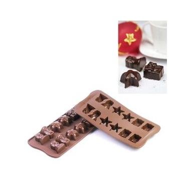 Imagem de Forma de Silicone Mini Bombom Chocolate Christmas Silikomart