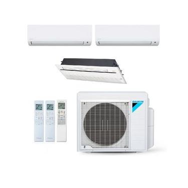 Imagem de Ar-Condicionado Multi Split Inverter Daikin 24.000 BTUs (2x Evap HW 9.000 + 1x Evap Cassete 1 Via 12.000) Quente/Frio 220V