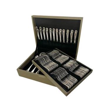 Imagem de Faqueiro em Prata Saint James Lace 101 Peças com Estojo: Luxo e Delicadeza para 12 Pessoas