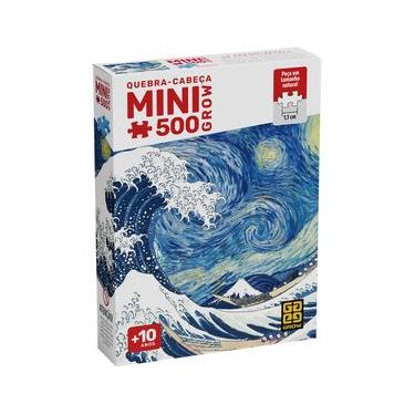 Imagem de Mini Quebra-Cabeça 500 peças A Grande Onda no Céu Estrelado