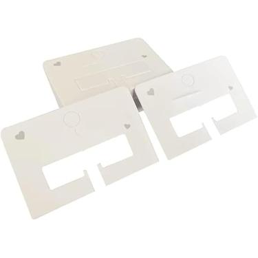 Imagem de 100 peças de cartões de exibição de grampo de cabelo branco laço de cabelo cartões de embalagem acessórios de cabelo suporte de papel papelão para grampos de cabelo, clipes, presilhas em papel de