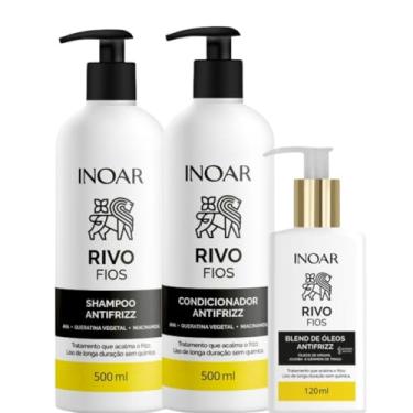 Imagem de Kit Inoar Rivo Fios shampoo 500ml + cond 500ml + blend de óleos 120ml