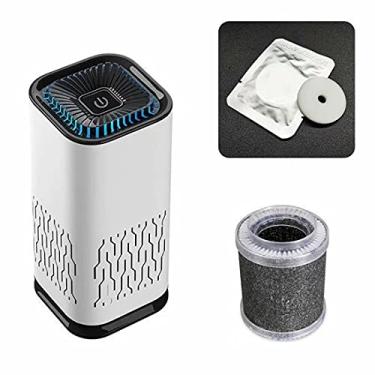 Imagem de HGTRH Purificador de ar Desk Purify, purificador de ar ionizador carro elimina poeira, fumo e concha de animais de estimação aromaterapia silenciosa para quartos escritório e carro familiar