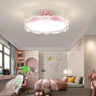 Imagem de Luminária de teto LED moderna com design circular, dimerizável, embutida e com controle remoto. Luminária de cristal próxima ao teto, ideal para decoração de tetos baixos em salas de estar e