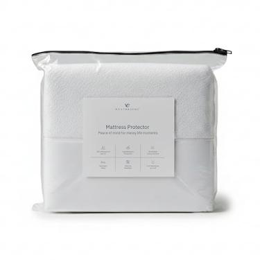 Imagem de WestBrooke Protetor de colchão king size à prova d'água | Capa de cama felpuda respirável | Lençol com bolso | liso, macio e silencioso | lavável na máquina, ecológico