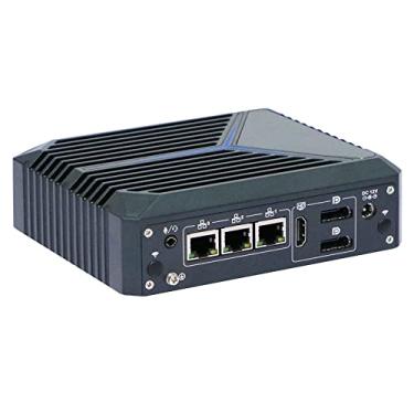 Imagem de Partaker Mini PC sem ventilador, dispositivo micro firewall, OPNsense, VPN, roteador PC, Intel Celeron J6412, C6, AES-NI, slot SIM, COM, 3 x 2,5 GbE I225-V B3, HDMI, 2 x DP, TPM2.0, 4GB RAM 128GB SSD