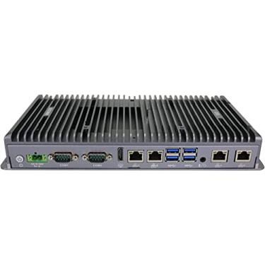 Imagem de Partaker Computador industrial, Mini PC sem ventilador, IPC, Intel Core I3 10110U, Windows 11 ou Linux Ubuntu, TPM2.0, AES-NI, 9-36V, Watchdog, WOL, 4G suportado, 4 LAN, 4 COM, 32GB RAM 512GB SSD