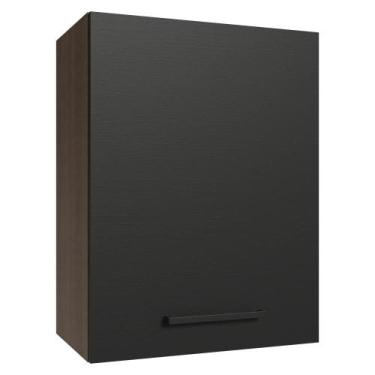 Imagem de Armário Aéreo 50cm 1 Porta Rustic/Preto Agata Madesa, Rustic/Preto