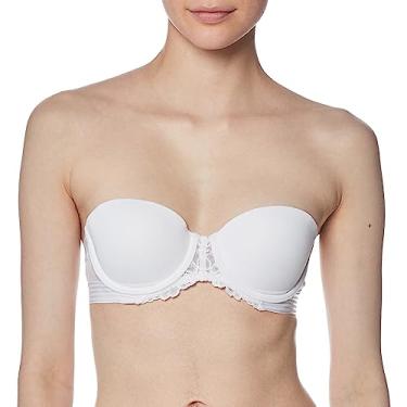 Imagem de Maidenform Sutiã feminino multidirecional, sem alças, push up, Branco, 40C