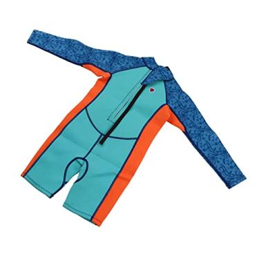 Imagem de Dpofirs Fato de Mergulho Infantil Fato de Banho Térmico Protetor para Crianças, Resistente a UV para Mergulho Com Snorkel, maiô de Borracha de Neoprene de Uma Peça para Meninas e Meninos, Tamanho 6