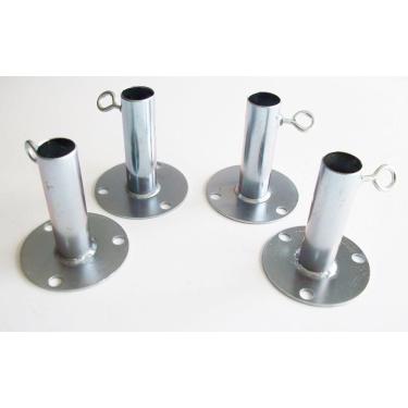 Imagem de Golden Valley Tools & Tarps Placa de aterramento de gaiola de rebatedor de encaixe de toldo de pé curto de 2,5 cm (FPB) - Serve para tubos EMT de 2,5 cm com diâmetro externo de 4 cm