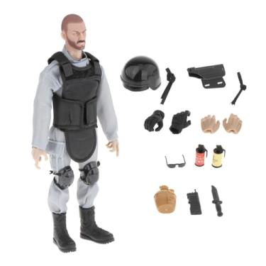 Imagem de Milageto Conjunto de Figuras de ação de 30 Cm para Adultos, Modelo 1/6 com Acessórios, Brinquedo Ideal para Adolescentes, CINZENTO