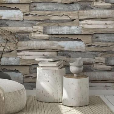 Imagem de Papel De Parede Madeira Marrom Wl1003 - 10m X 0.53m