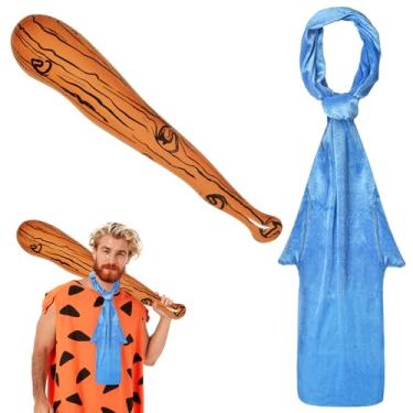 Imagem de Aczyoxw Fantasia engraçada de Halloween para casais com bastão de madeira inflável para adultos