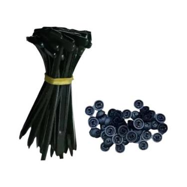 Imagem de Abraçadeira De Nylon Reforçada Com Fivela, Fixador Plástico Automotivo