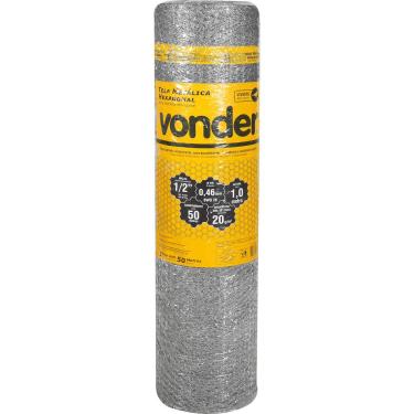 Imagem de Tela Metálica Viveiro Hex Malha 1/2'' BWG26 1,0m 50m Vonder