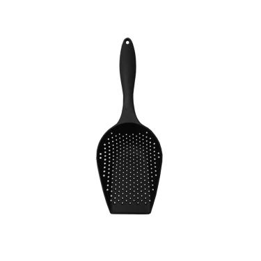 Imagem de Colher Escorredor Multiuso Escumadeira Preto 30cm