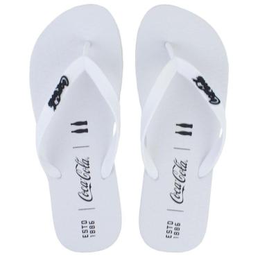 Imagem de Chinelo Masculino Coca-Cola Shoes Imperial Branco - CC47643-Masculino