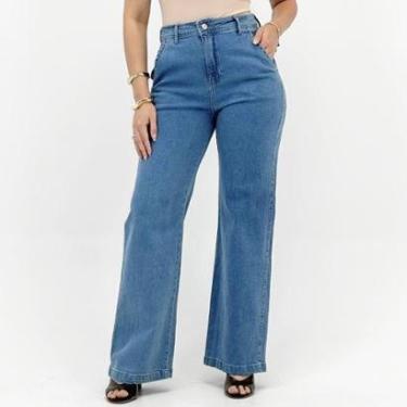 Imagem de Calça Young Style Jeans Wide Leg Feminina-Feminino