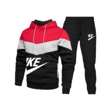 Imagem de Conjunto De Moletom Com Capuz E Calças Para Homens, Casual, Fitness, C