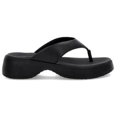 Imagem de Sandália Chinelo Fem Salto Plataforma Couro Usaflex AN060010 Cor:;Tamanho:34-Feminino