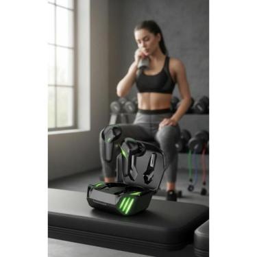 Imagem de Fone Bluetooth Gamer TWS Baixa Latência Sem Fio Preto - Congratulation