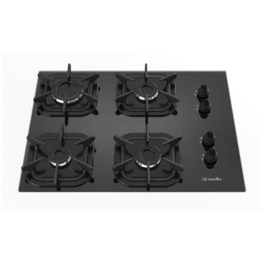 Imagem de Cooktop 4 Bocas Mueller com Queimador Ultra Chama Preto, Preto, Bivolt