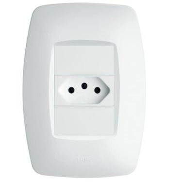 Imagem de Conjunto Tomada 2p+t 10a 250 Volts Elegance - 2257 - Fame Tomada 10a C