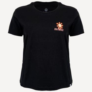 Imagem de Camiseta Element M/C Flowers Logo Preto-Preto-GG-Feminino