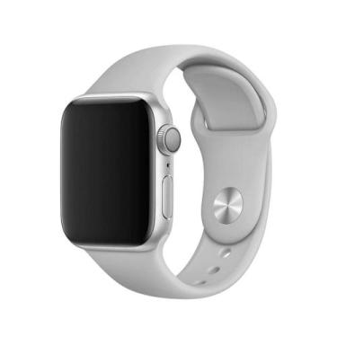 Imagem de Pulseira Silicone compatível para Apple Watch 38mm e 40mm - cinza - wo