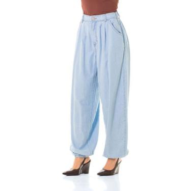 Imagem de Calça Jeans Feminina Arauto Leve Aladim, Azul claro, M