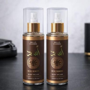 Imagem de 2 Body Splash Árabe Bourbon Masculi 200ml Bello Charme Forte