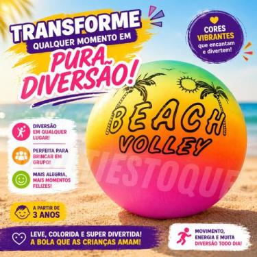 Imagem de Bola de Vinil Arco-Íris Colorida - DDG Importadora