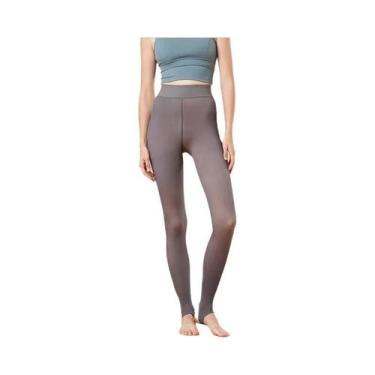 Imagem de Meia-calça Feminina De Cintura Alta Com Forro De Lã, Translúcida, Quen