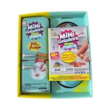 Imagem de Mini Geladeira De Brinquedo Com Luzes LED, Conjunto De Geladeira Para 
