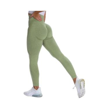 Imagem de Leggings Sem Costura De Cintura Alta Para Mulheres, Roupas De Fitness 