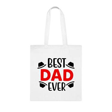 Imagem de Sacola engraçada para papai, sacola Best Dad Ever (Best Dad Number), para papai presente para o melhor pai, bolsa de ombro papai,