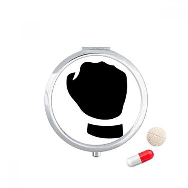 Imagem de Caixa de comprimidos com desenho de gesto Make A Fist Gesture Caixa de armazenamento de remédios Dispensador de recipiente