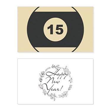 Imagem de Esporte bilhar padrão geométrico ano novo festival cartão felicitações Bless mensagem presente