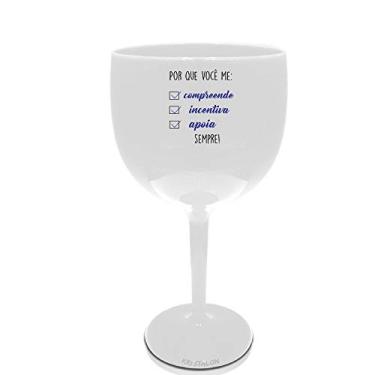 Imagem de Taça Gin Branca Personalizada - Você me Completa - Dia dos Namorados